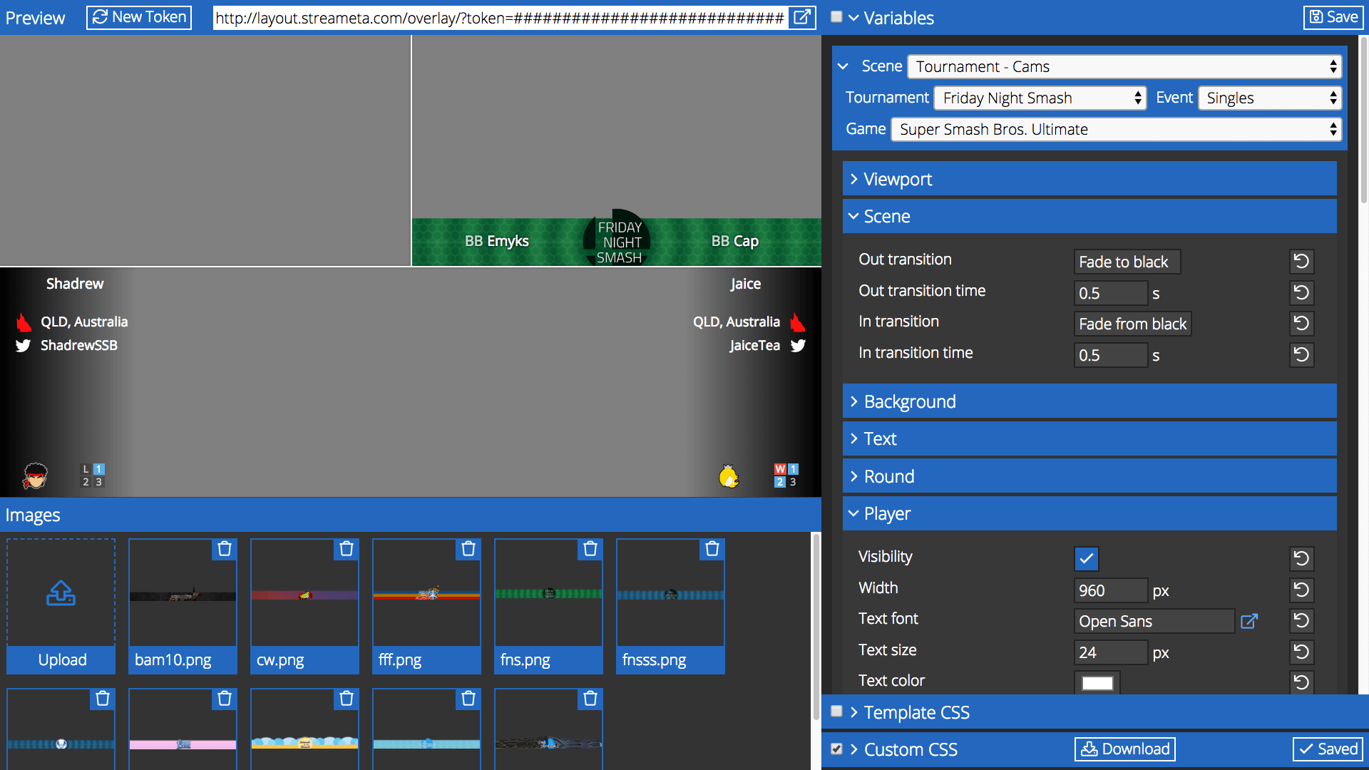 Streameta Overlay Editor with customizated overlays