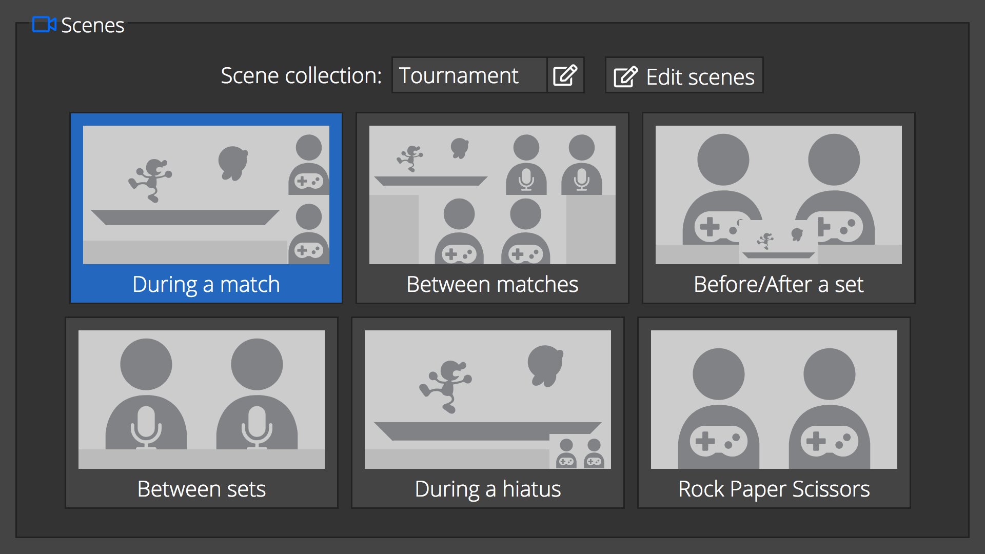 Streameta customizable scene buttons